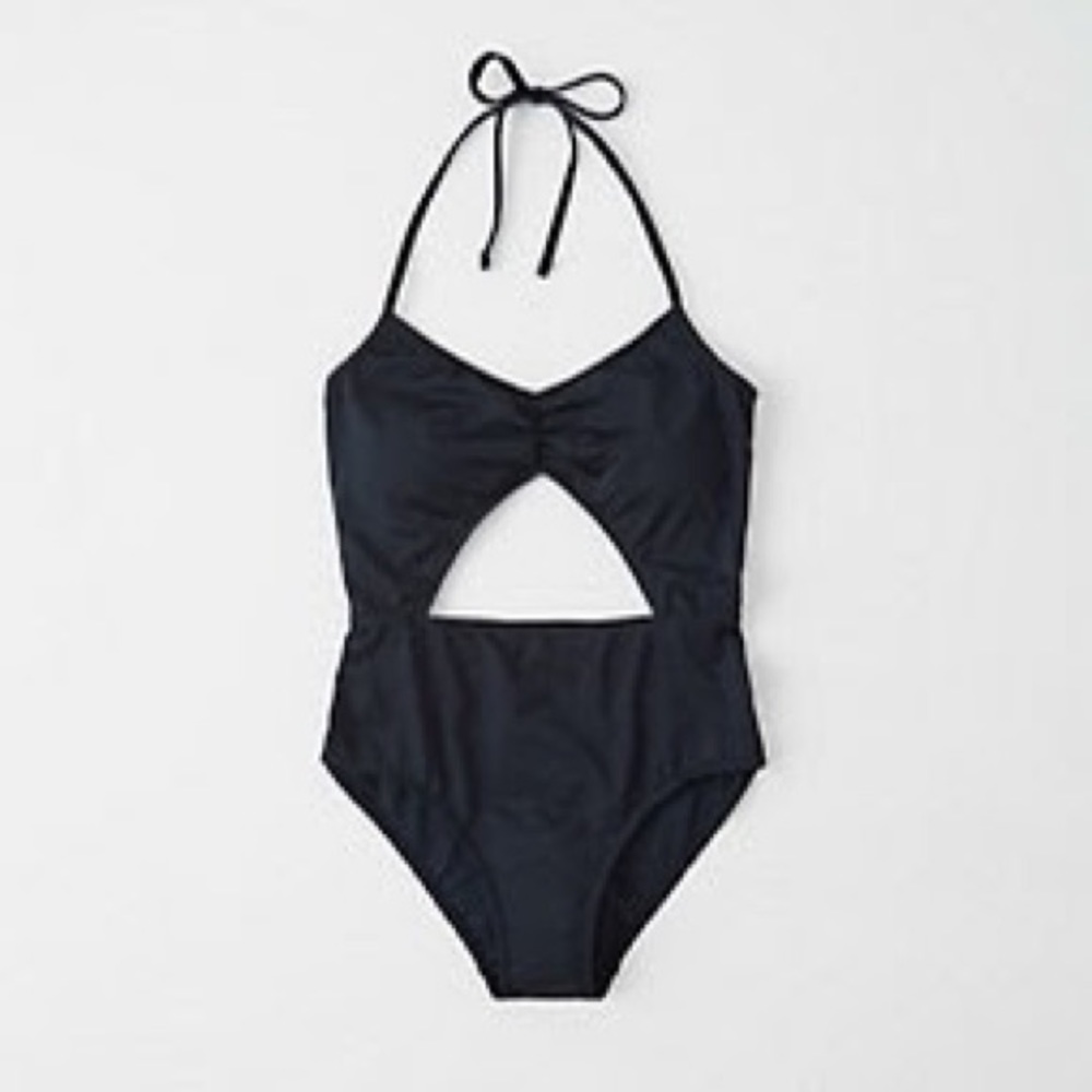Abercrombie Navy Cutout One Piece Swimsuit